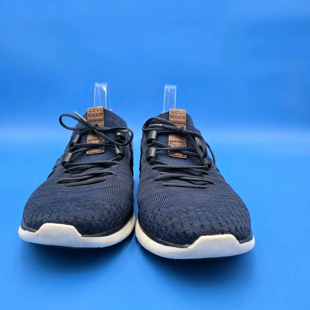 Mens Cole Haan Blue Woven Grand Motion Casual Comfort Shoes Sneakers Size 9M EUC